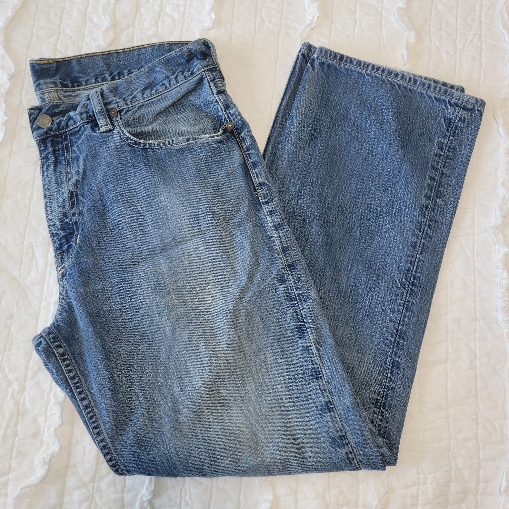 Ralph Lauren Polo 867 Classic Fit Denim Jeans 33x30 Vintage Blue 100% Cotton